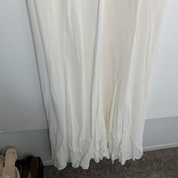 Reformation Winslow Dress White Ivory Maxi Wrap Kimono Wedding Womens New Large - Picture 10 of 14